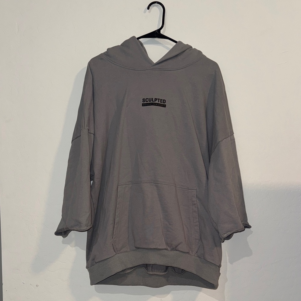Gray Sculpted Hoodie